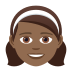 👧🏾 girl: medium-dark skin tone display on JoyPixels